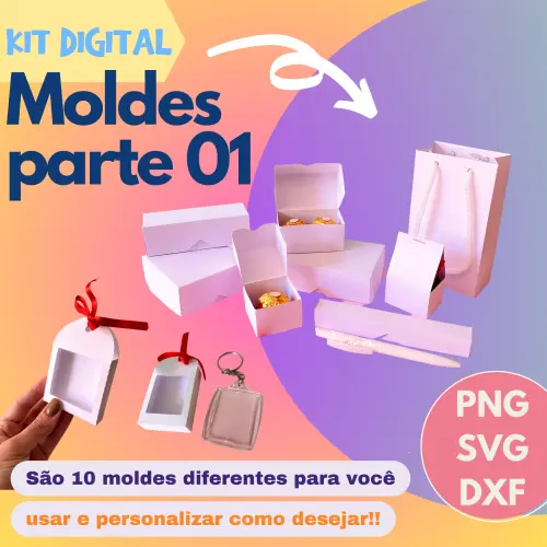 Arquivo de Corte Moldes Limpos 01 SVG/PNG/DXF