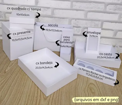 Arquivo de Corte Moldes Limpos 04 PNG/DXF
