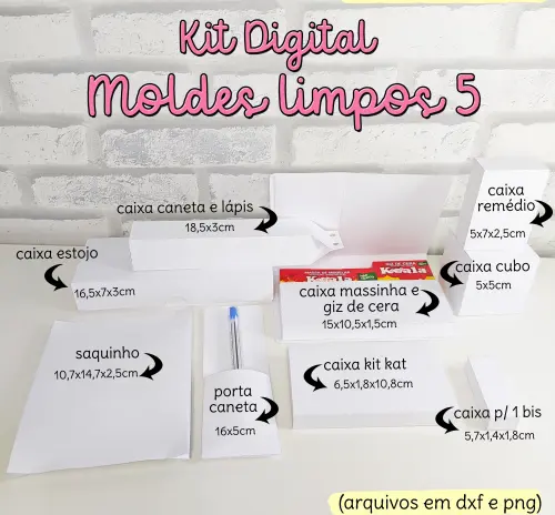 Arquivo de Corte Moldes Limpos 06 PNG/DXF