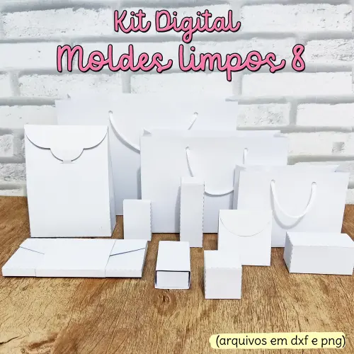 Arquivo de Corte Moldes Limpos 08 PNG/DXF