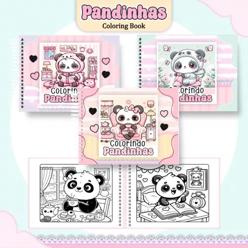 Arquivo Digital Livro de Colorir PANDINHAS - PDF