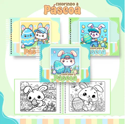 Arquivo Digital Livro de Colorir PÁSCOA MENINO - PDF