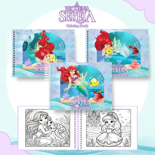 Arquivo Digital Livro de Colorir PEQUENA SEREIA - PDF