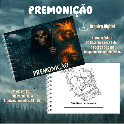 Arquivo Digital Livro de Colorir PREMONIÇÃO - PDF