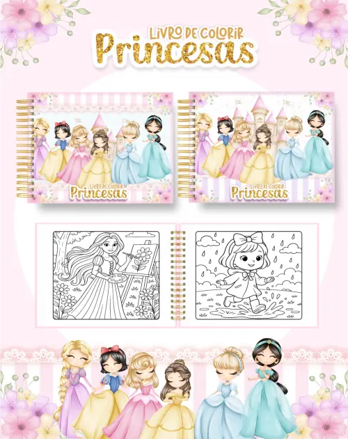 Arquivo Digital Livro de Colorir PRINCESAS 02 - PDF