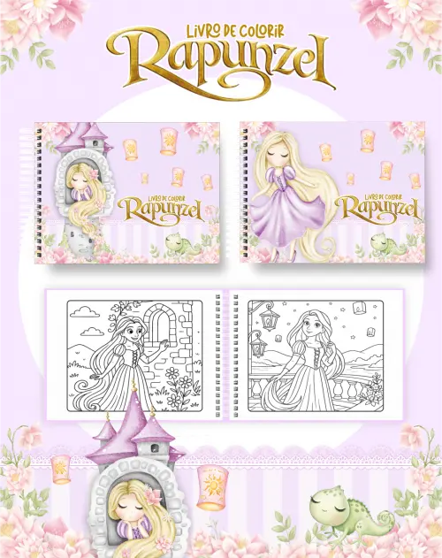 Arquivo Digital Livro de Colorir RAPUNZEL - PDF