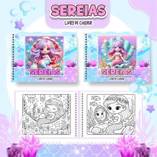 Arquivo Digital Livro de Colorir SEREIAS - PDF