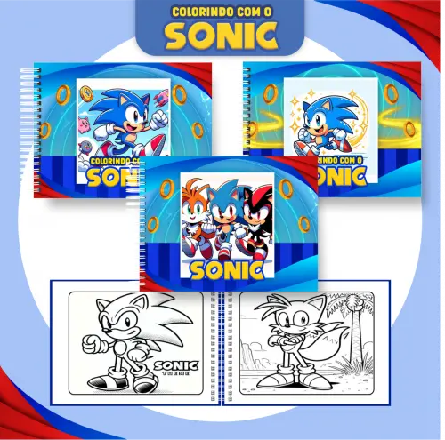 Arquivo Digital Livro de Colorir SONIC 3 - PDF