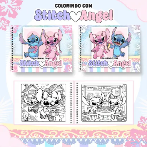 Arquivo Digital Livro de Colorir STITCH E ANGEL - PDF