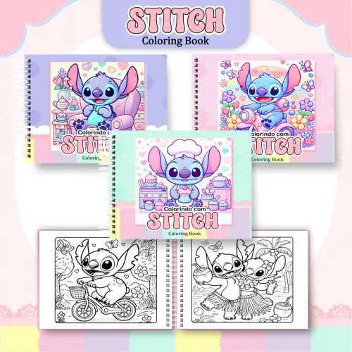Arquivo Digital Livro de Colorir STITCH MENINA 2 - PDF