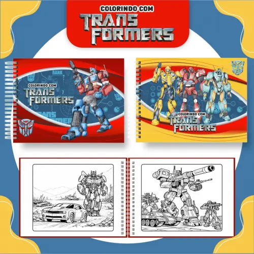 Arquivo Digital Livro de Colorir Transformers - PDF