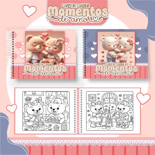 Arquivo Digital Livro de Colorir URSINHOS NAMORADOS - PDF