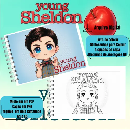 Arquivo Digital Livro de Colorir YOUNG SHELDON - PDF
