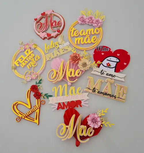Arquivo de Corte 12 Topos Dias das Mães 02 Studio/PDF/SVG