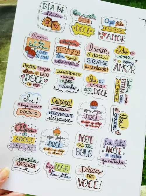 Arquivo Corte Adesivos Doces 02 Studio/PNG