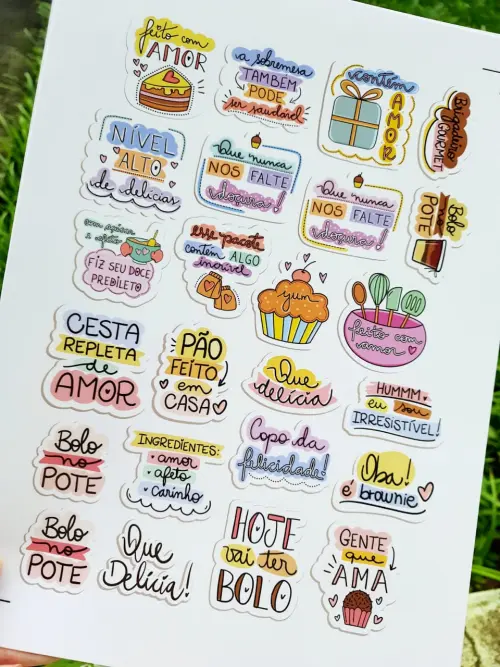Arquivo Corte Adesivos Doces 02 Studio/PNG