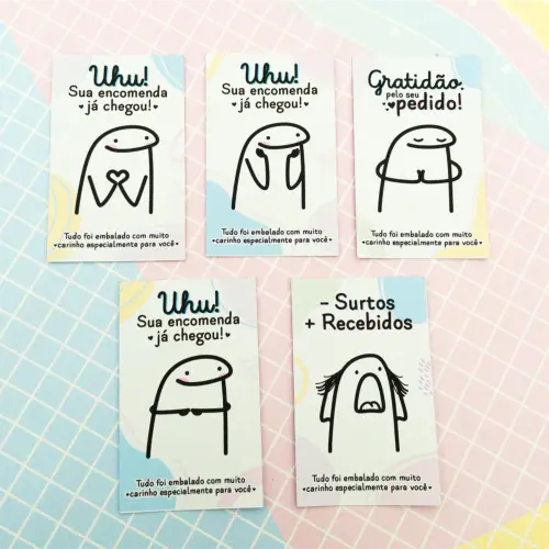 Arquivo Corte Adesivos Lacre Caixa Flork - PDF/PNG