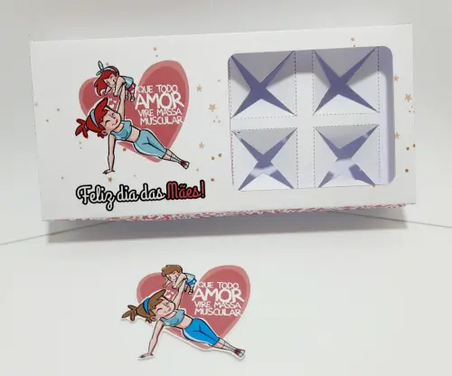 Arquivo de Corte Caixa para Barra Trufada 01 Dia das Mães - STUD