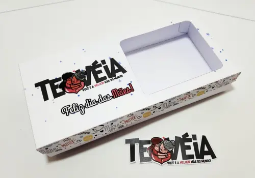 Arquivo de Corte Caixa para Barra Trufada 02 Dia das Mães - STUD