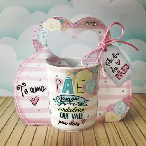 Arquivo de Corte Caixa Porta Canecas 02 Dia das Mães - STUDIO/PDF
