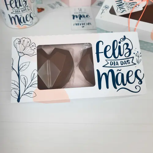 Arquivo de Corte Caixa 2 Corações Lapidados 03 Dia das Mães - STUDIO/PDF