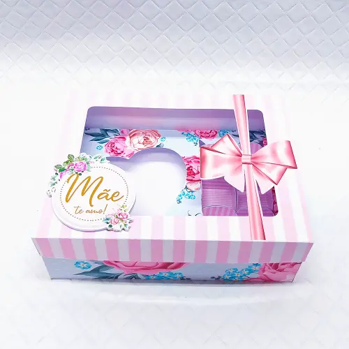 Arquivo de Corte Caixa Coração 6 Doces Dia das Mães - STUDIO/PDF