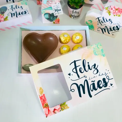 Arquivo de Corte Caixa Coração de Colher 200g 01 Dia das Mães - STUDIO/PDF