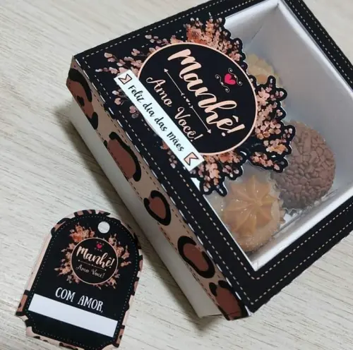 Arquivo de Corte Caixa 4 Doces 03 Dia das Mães - STUDIO/PDF