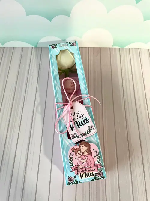 Arquivo de Corte Caixa 5 Doces Rosa 01 Dia das Mães - STUDIO/PDF