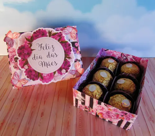 Arquivo de Corte Caixa 6 Doces 11 Dia das Mães - STUDIO/PDF