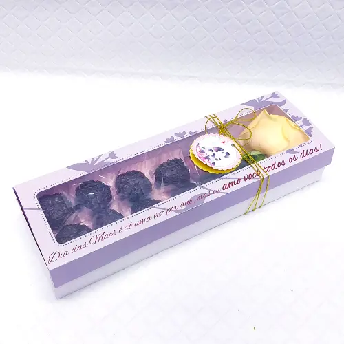 Arquivo de Corte Caixa 8 Doces Rosa Dia das Mães - STUDIO/PDF