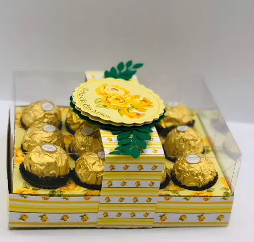 Arquivo de Corte Caixa 12 Doces 07 Dia das Mães - STUDIO/PDF