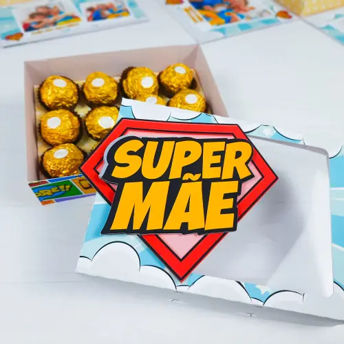Arquivo de Corte Caixa 12 Doces 10 Dia das Mães - STUDIO/PDF