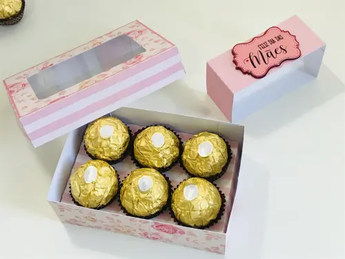 Arquivo de Corte Caixa 6 Doces 20 Dia das Mães - STUDIO/PDF