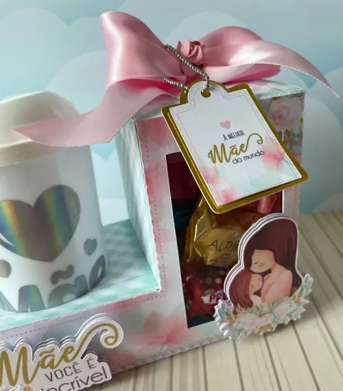 Arquivo de Corte Caixa Copo Bombons Sortidos Dia das Mães - STUD
