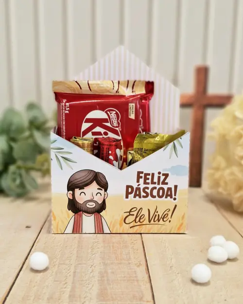 Arquivo de Corte Páscoa Caixa Envelope 01 Studio/PDF/PNG