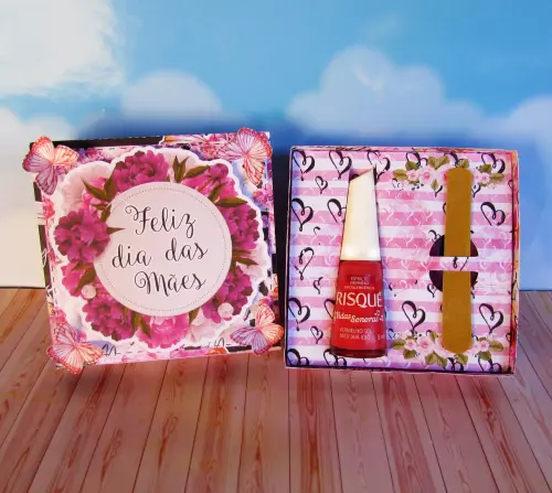 Arquivo de Corte Caixa Esmalte e Lixa 04 Dia das Mães - STUDIO/PDF