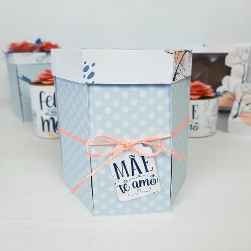 Arquivo de Corte Caixa Explosão Mini Bolo 03 Dia das Mães - STU