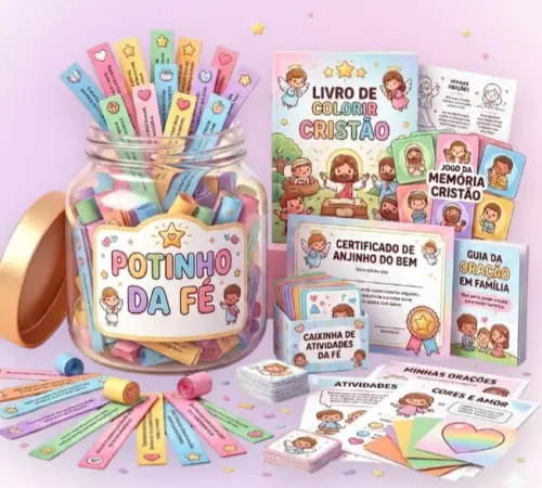 Arquivo de Corte Potinho da Fé (Mensagens Bíblicas) Somente PDF