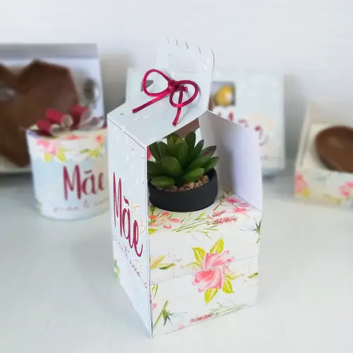 Arquivo de Corte Caixa Suculenta 02 Dia das Mães - STUDIO/PDF
