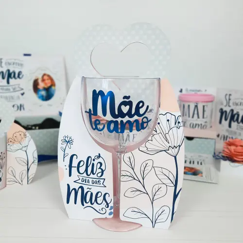 Arquivo de Corte Suporte Taça de Gin Dia das Mães - STUDIO/PDF