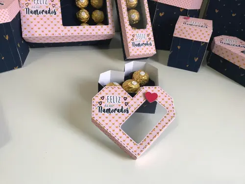 Arquivo de Corte Caixa Coração 10 - 4 Doces - Dia dos Namorados