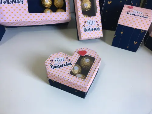 Arquivo de Corte Caixa Coração 10 - 4 Doces - Dia dos Namorados