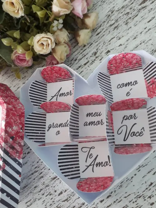 Arquivo de Corte Caixa Coração 22 -6 doces- Dia dos Namorados -