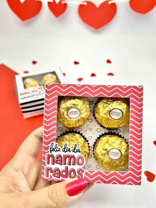 Arquivo de Corte Caixa 4 Doces 21 - Dia dos Namorados - Studio/PD