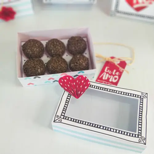 Arquivo de Corte Caixa 6 Doces 03 - Dia dos Namorados - Studio/PDF