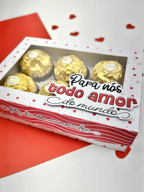Arquivo de Corte Caixa 6 Doces 26 - Dia dos Namorados - Studio/PDF