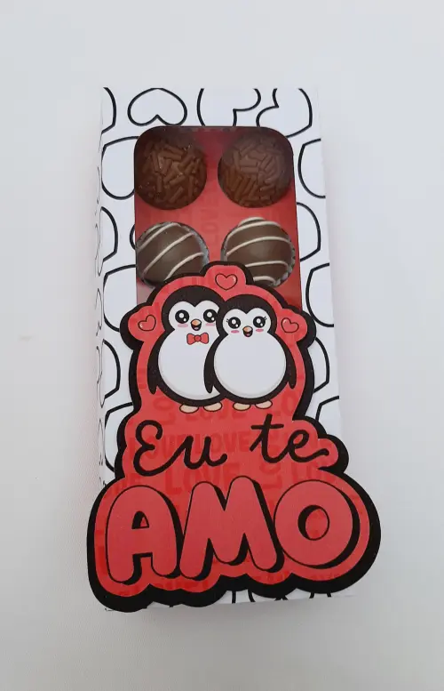 Arquivo de Corte Caixa 10 Doces 03 - Dia dos Namorados - Studio/PNG