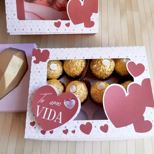 Arquivo de Corte Caixa 12 Doces 08 - Dia dos Namorados - Studio/PDF