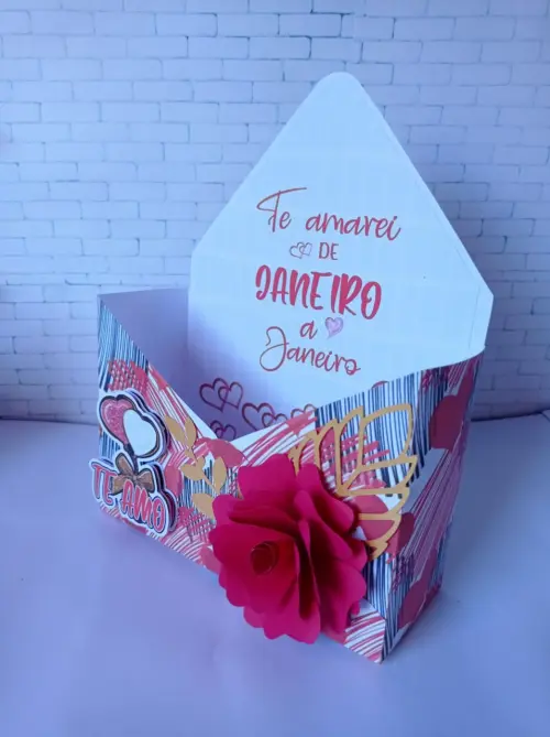Arquivo de Corte Caixa Envelope 03 - Dia dos Namorados - Studio/PDF